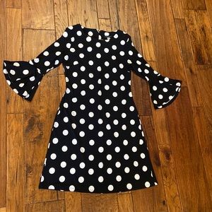 Sassy black and white polka dot Tommy Hilfiger dress.  Size 4.  Worn once!
